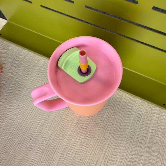 Pink and Orange Tumbler with Handle - Picture 2 of 2